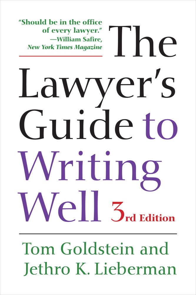 The Lawyer's Guide to Writing Well - Corrections Bookstore