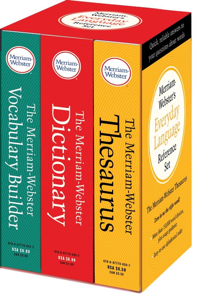 Merriam-Webster’s Everyday Language Reference Set: Includes: The Merriam-Webster Dictionary, The Merriam-Webster Thesaurus, and The Merriam-Webster Vocabulary Builder - Corrections Bookstore