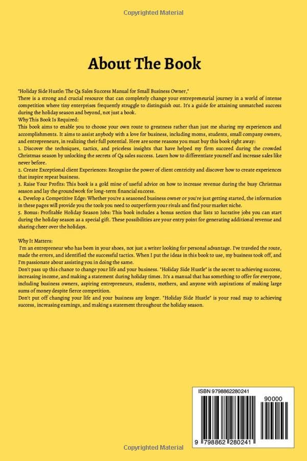 HOLIDAY SIDE HUSTLE : The Q4 Sales Success Manual for Small Business Owners - Corrections Bookstore