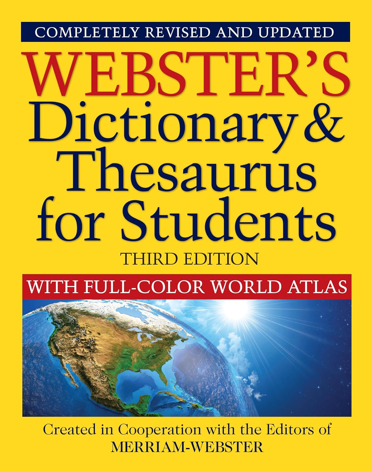 Webster's Dictionary & Thesaurus with Full Color World Atlas, Third Edition - Corrections Bookstore