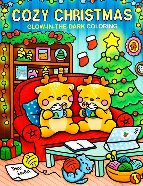 Cozy Christmas Glow-In-The-Dark Coloring by Editors of Thunder Bay Press