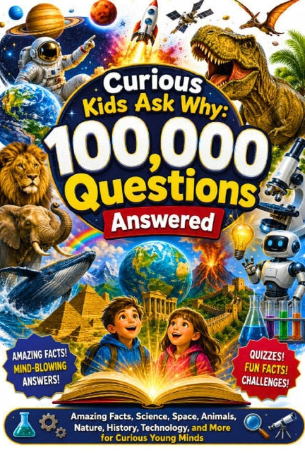 Curious Kids Ask Why: 100,000 Questions Answered: Amazing Facts About Space, Animals, Science, Nature, History, Technology, Dinosaurs, and More for Cu by Book, 100000 Whys