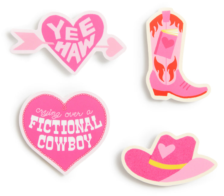 Fictional Cowboy Stickers - Sticker Set of 4 by Out of Print