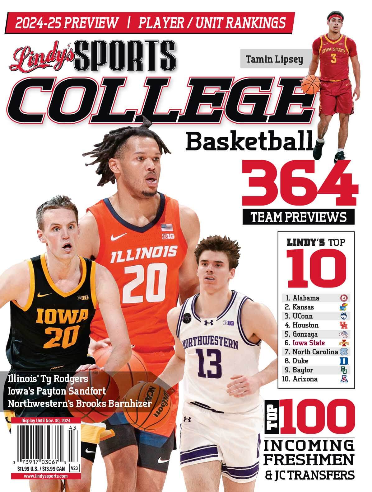 Lindy's Sports College 2024-25 Basketball Magazine Sports Magazines Illinois / DePaul