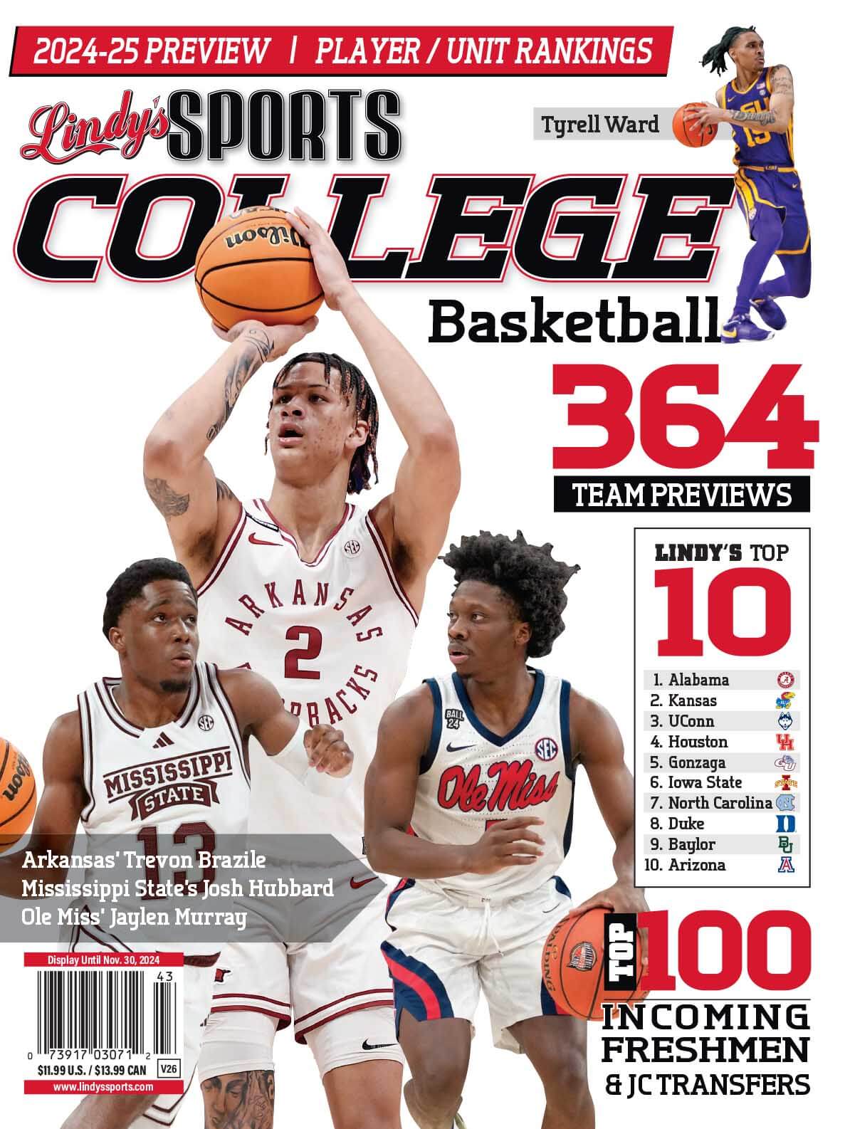 Lindy's Sports College 2024-25 Basketball Magazine Sports Magazines ARK/ MISS STATE