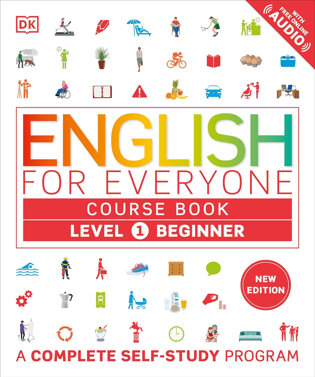 English for Everyone Course Book Level 1 Beginner - A Complete Self-Study Program (DK English for Everyone) - Corrections Bookstore