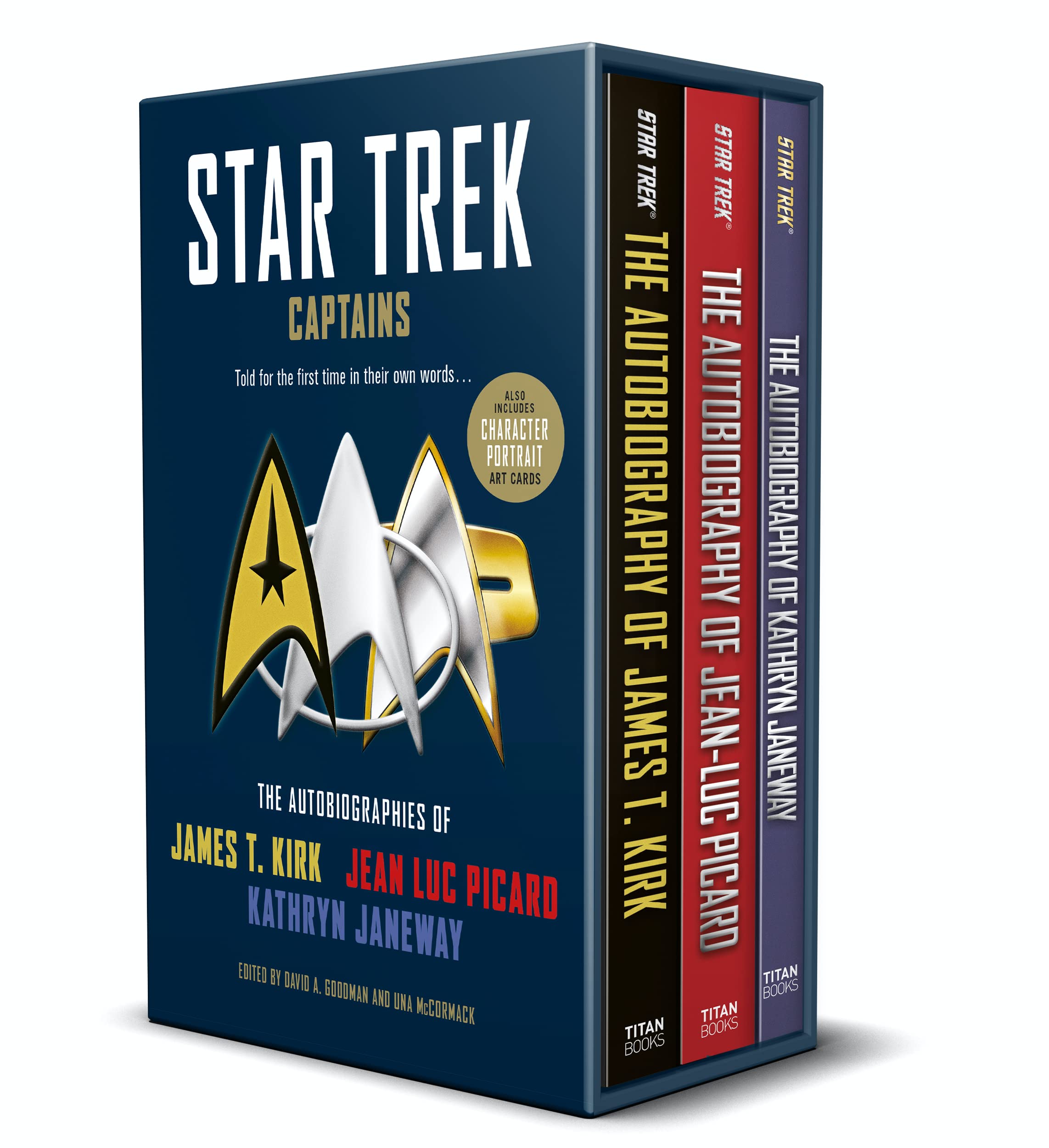 Star Trek Captains - The Autobiographies: Boxed Set with Slipcase and Character Portrait Art of Kirk, Picard and Janeway Autobiographies Paperback Titan Books (UK)