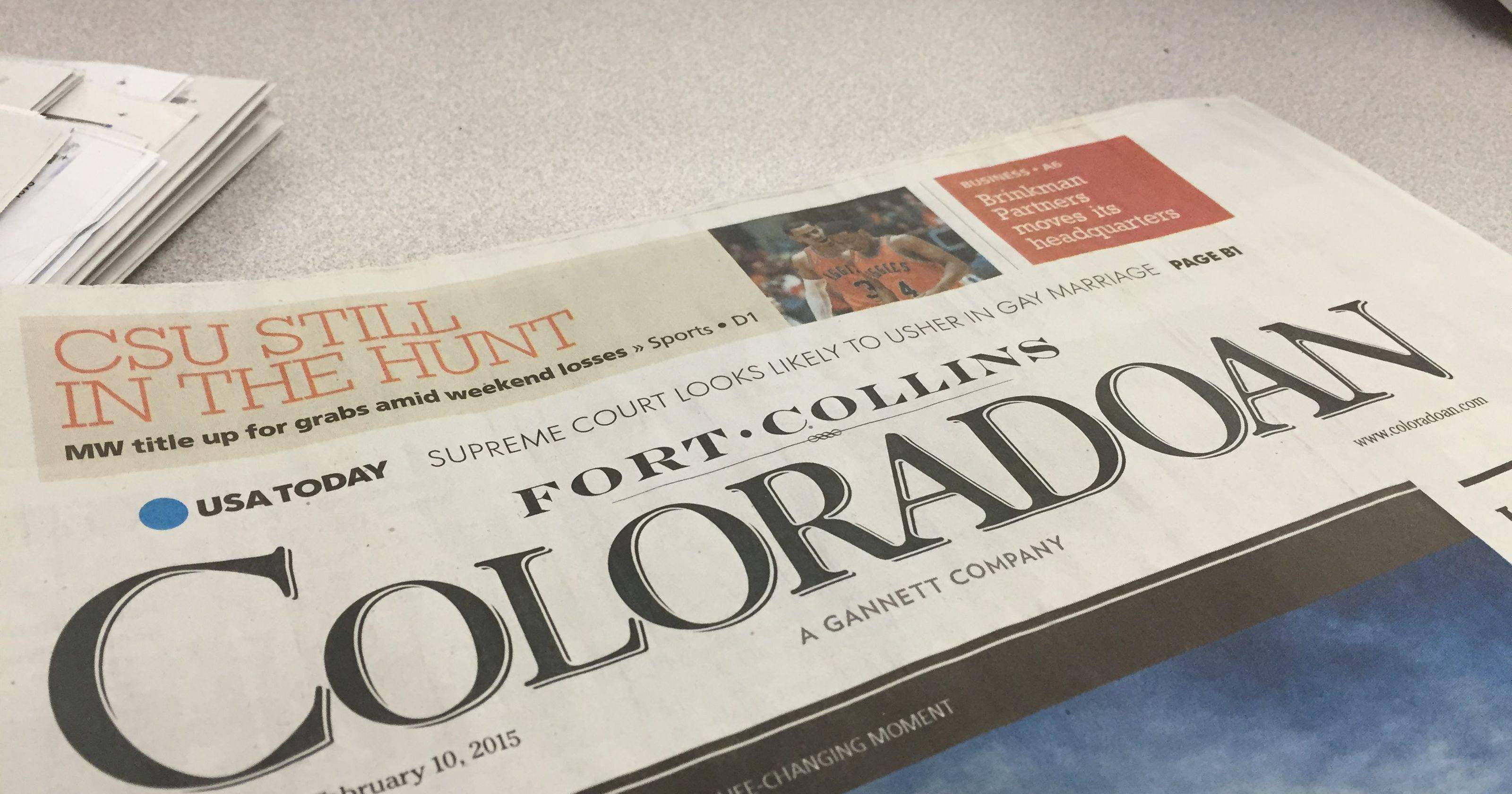 Fort Collins Coloradoan Sunday Only Delivery For 8 Weeks - Corrections Bookstore