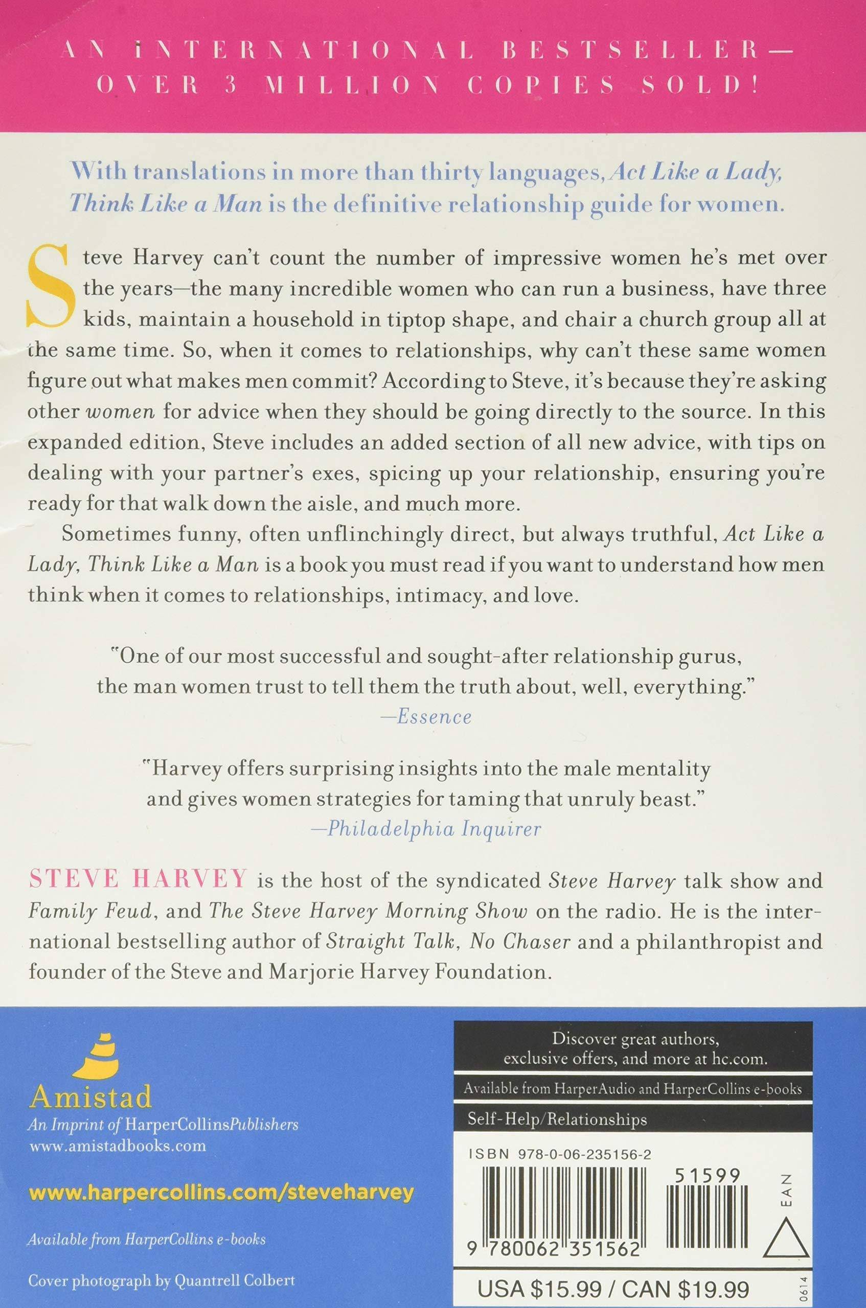 Act Like a Lady, Think Like a Man: What Men Really Think about L - Corrections Bookstore