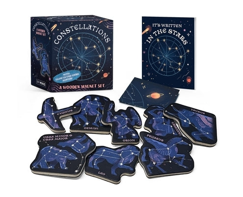 Constellations: A Wooden Magnet Set: With Glow-In-The Dark Poster! Paperback Rp Minis