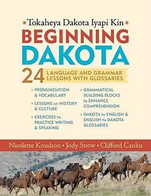 Beginning Dakota/Tokaheya Dakota Iapi Kin: 24 Language and Grammar Lessons with Glossaries Paperback Minnesota Historical Society Press