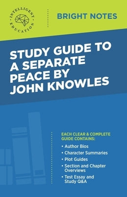 Study Guide to A Separate Peace by John Knowles Paperback Dexterity
