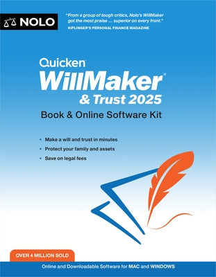 Quicken Willmaker & Trust 2025: Book & Online Software Kit Paperback NOLO