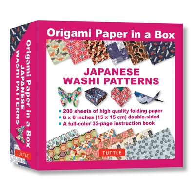 Origami Paper in a Box - Japanese Washi Patterns: 200 Sheets of Tuttle Origami Paper: 6x6 Inch Origami Paper Printed with 12 Different Patterns: 32-Pa Other Tuttle Publishing