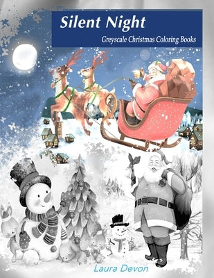 Greyscale Christmas Coloring Books Paperback Colette Art Therapy