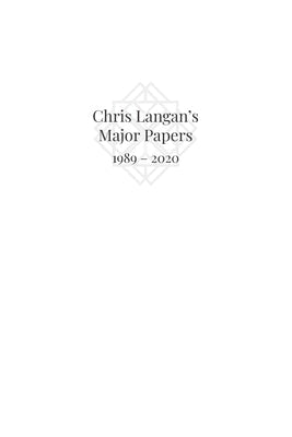 Chris Langan's Major Papers 1989 - 2020 Paperback Mega Foundation Press