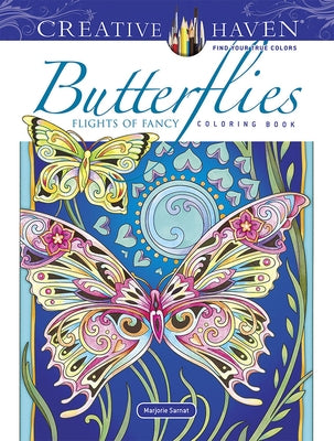 Creative Haven Butterflies Flights of Fancy Coloring Book Paperback Dover Publications