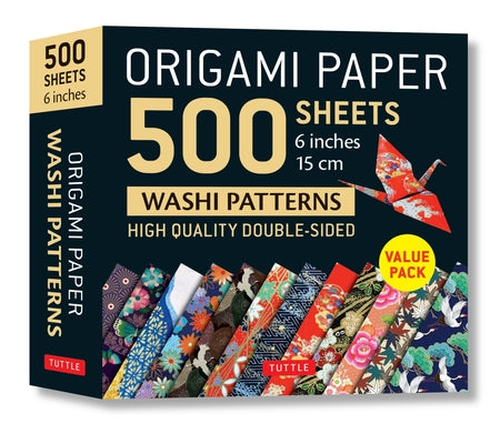 Origami Paper 500 Sheets Japanese Washi Patterns 6 (15 CM): Double-Sided Origami Sheets with 12 Different Designs (Instructions for 6 Projects Include Other Tuttle Publishing