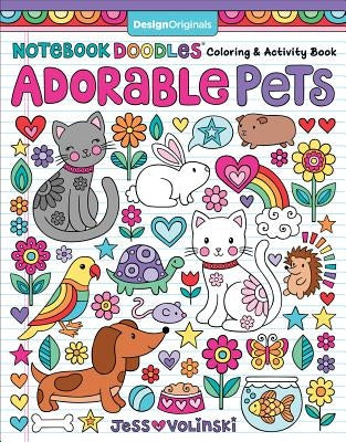 Notebook Doodles Adorable Pets: Coloring & Activity Book Paperback Design Originals