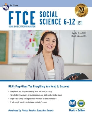 FTCE Social Science 6-12 (037) Book + Online Paperback Research & Education Association