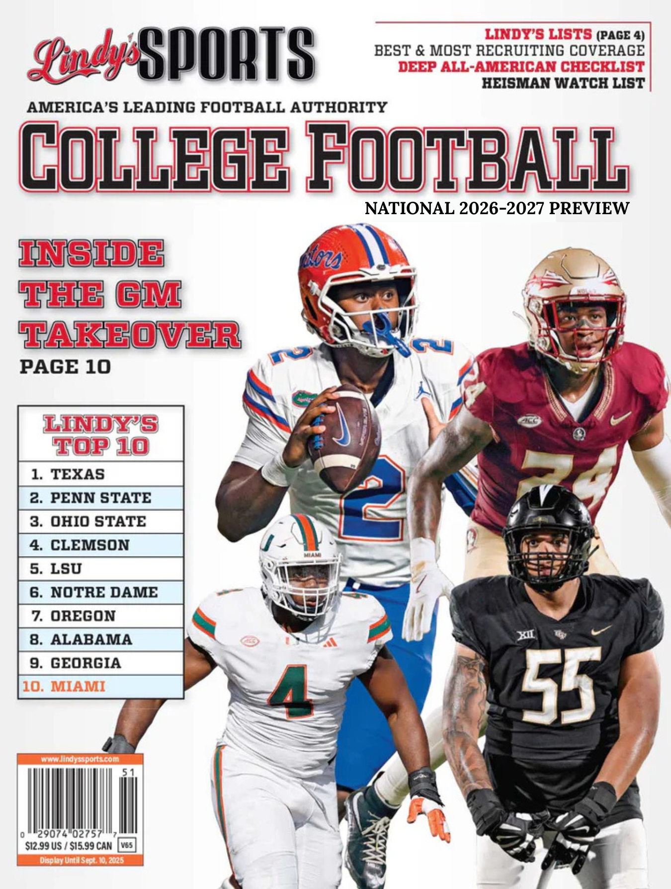 Pre Order Lindy's 2026-2027 National College Football Magazine - Corrections Bookstore