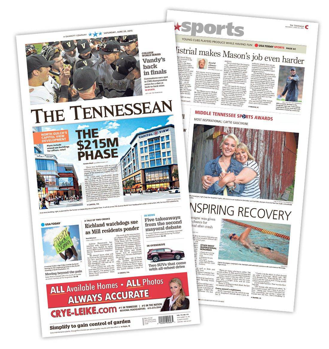 The Tennessean Sunday only delivery for 12 weeks - Corrections Bookstore