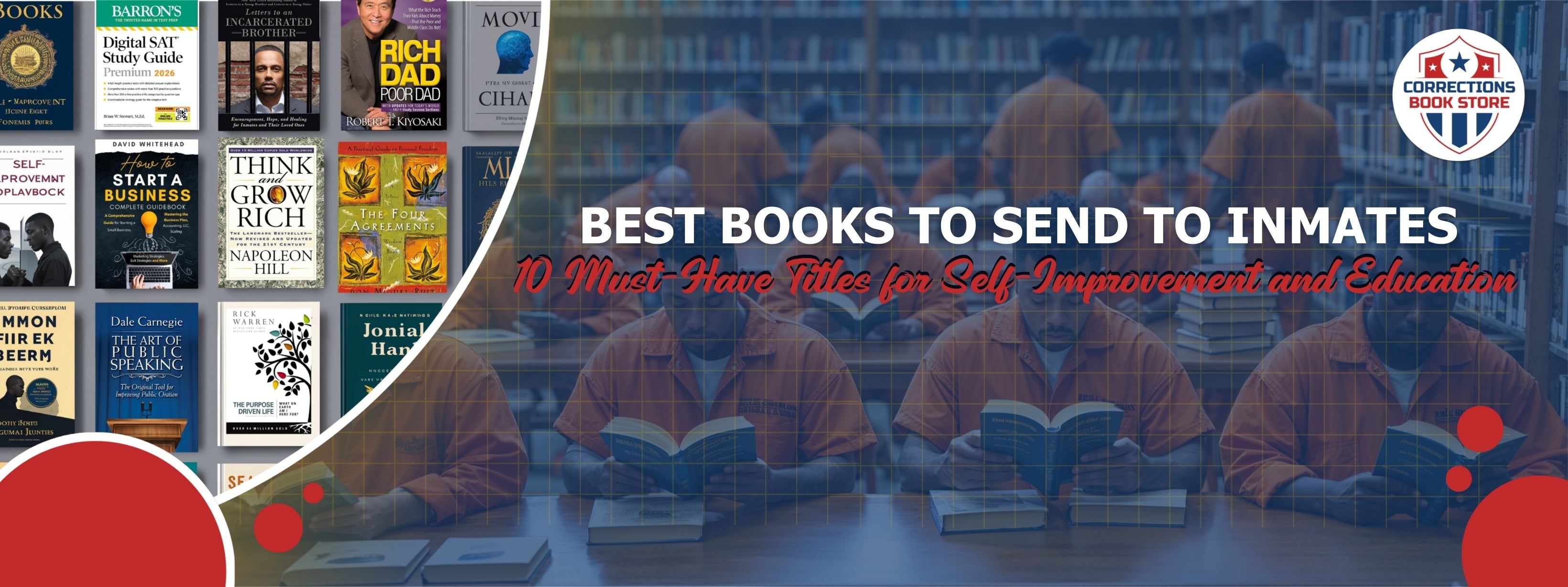 Best Books to Send to Inmates: 10 Must-Have Titles for Self-Improvement and Education from Corrections BookStore