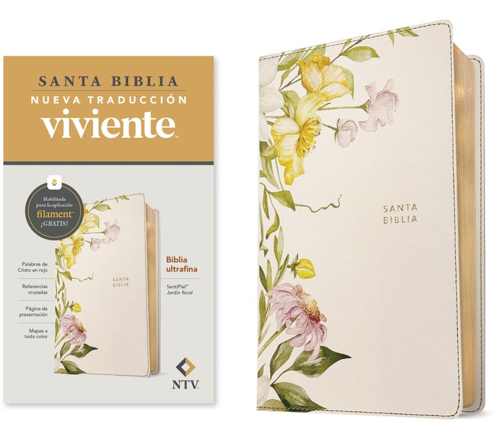 Biblia Ultrafina Ntv, Con Filament (Sentipiel, Jardín Floral, Letra Roja) by Tyndale