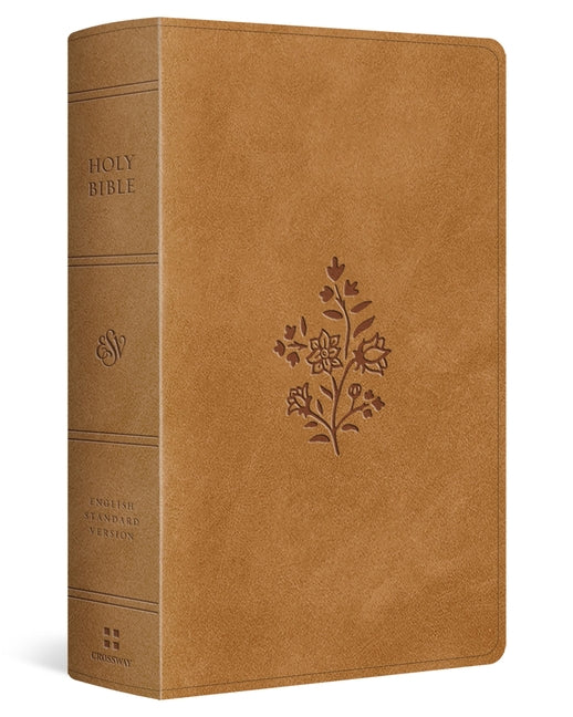ESV Large Print Personal Size Bible, Red Letter (Trutone, Nubuck Caramel, Wildflower Design) by Esv Bibles