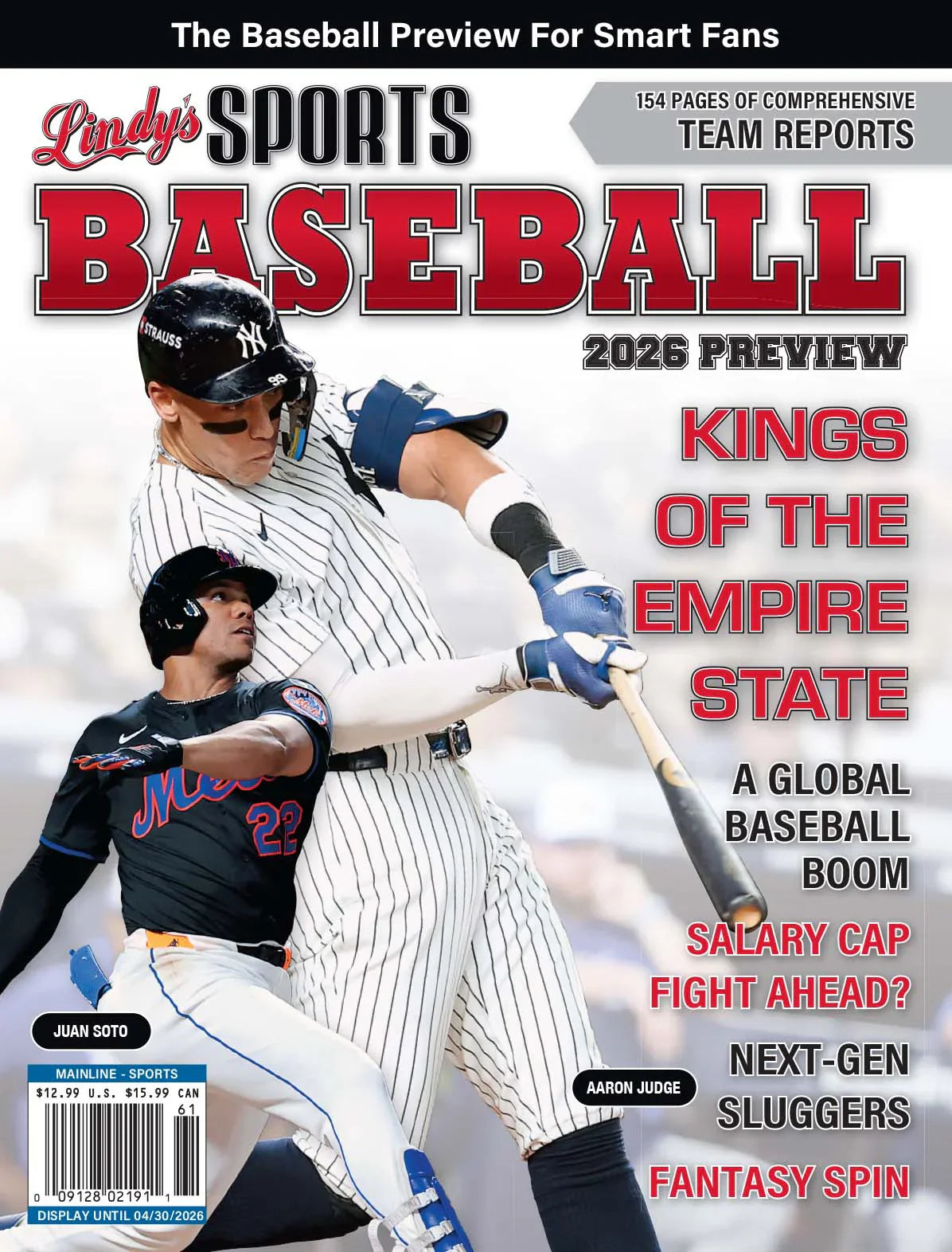 2026 Lindy's Baseball Preview Magazine / Covers Vary - Corrections Bookstore 