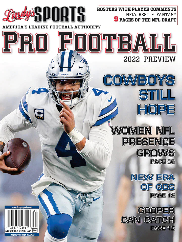 LINDY'S SPORTS 2022 PRO FOOTBALL - Covers Vary - Corrections Bookstore 