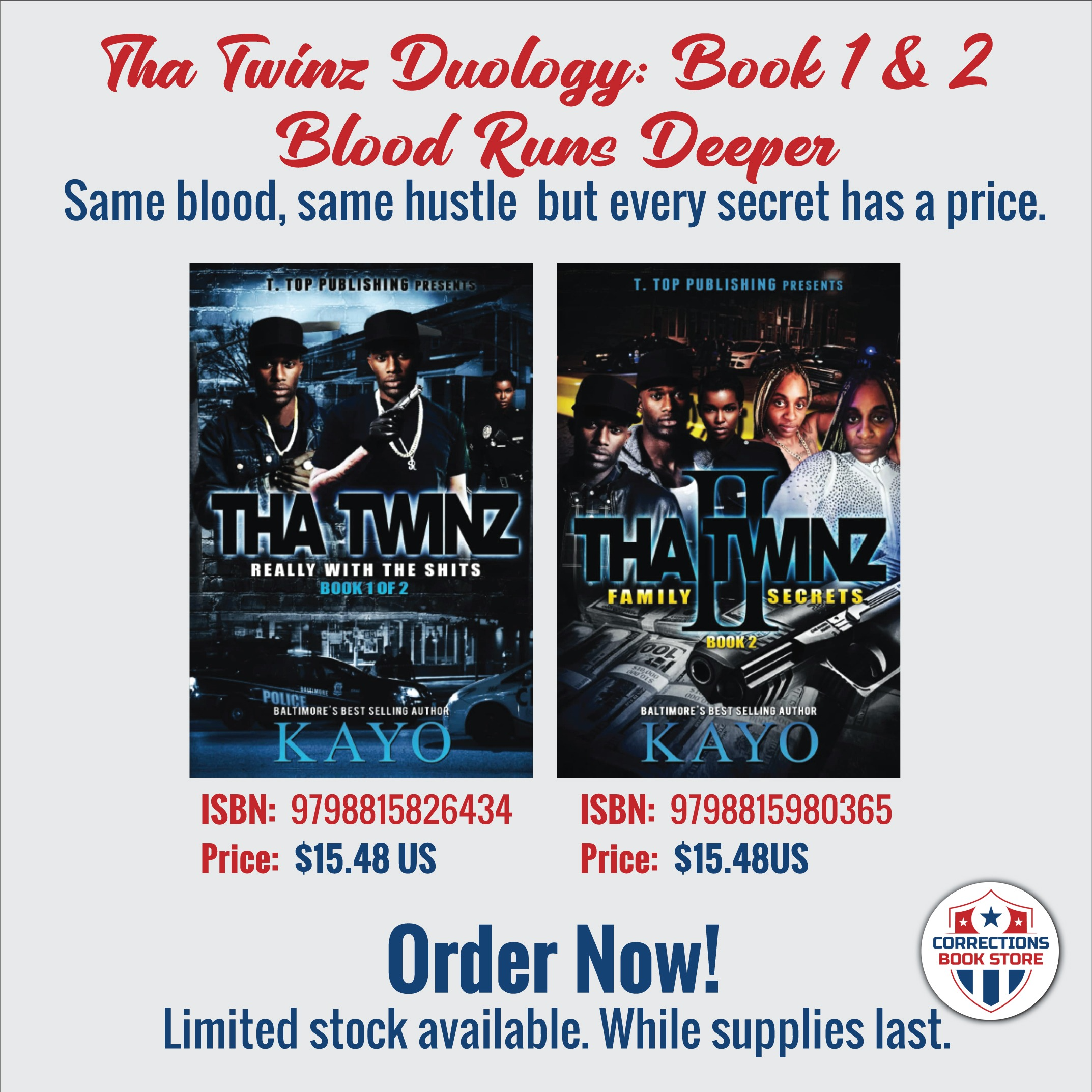 Tha Twinz Duology: Book 1 & 2 Blood Runs Deeper - Corrections Bookstore 