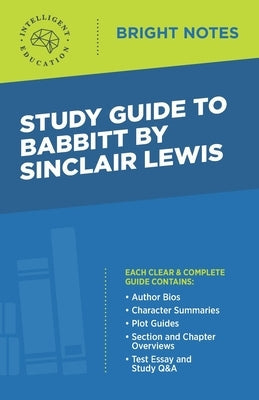 Study Guide to Babbitt by Sinclair Lewis Paperback Dexterity
