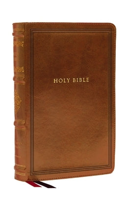 KJV Large Print Reference Bible, Brown Leathersoft, Red Letter, Comfort Print (Sovereign Collection): Holy Bible, King James Version Bible Thomas Nelson