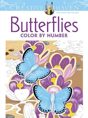 Creative Haven Butterflies Color by Number Coloring Book Dover Publications