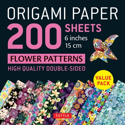 Origami Paper 200 Sheets Flower Patterns 6 (15 CM): Double Sided Origami Sheets Printed with 12 Different Designs (Instructions for 6 Projects Include Tuttle Publishing