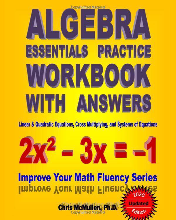 Algebra Essentials Practice Workbook with Answers: Linear & Quad - Corrections Bookstore