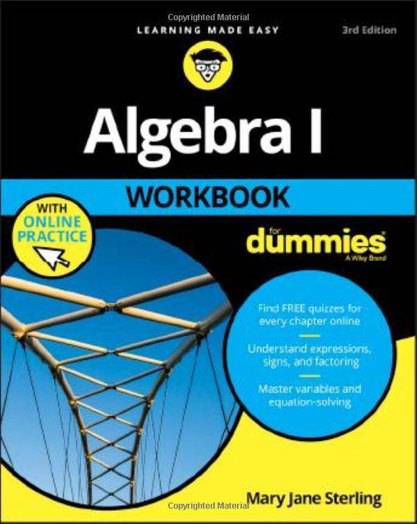 Algebra I Workbook for Dummies - Corrections Bookstore